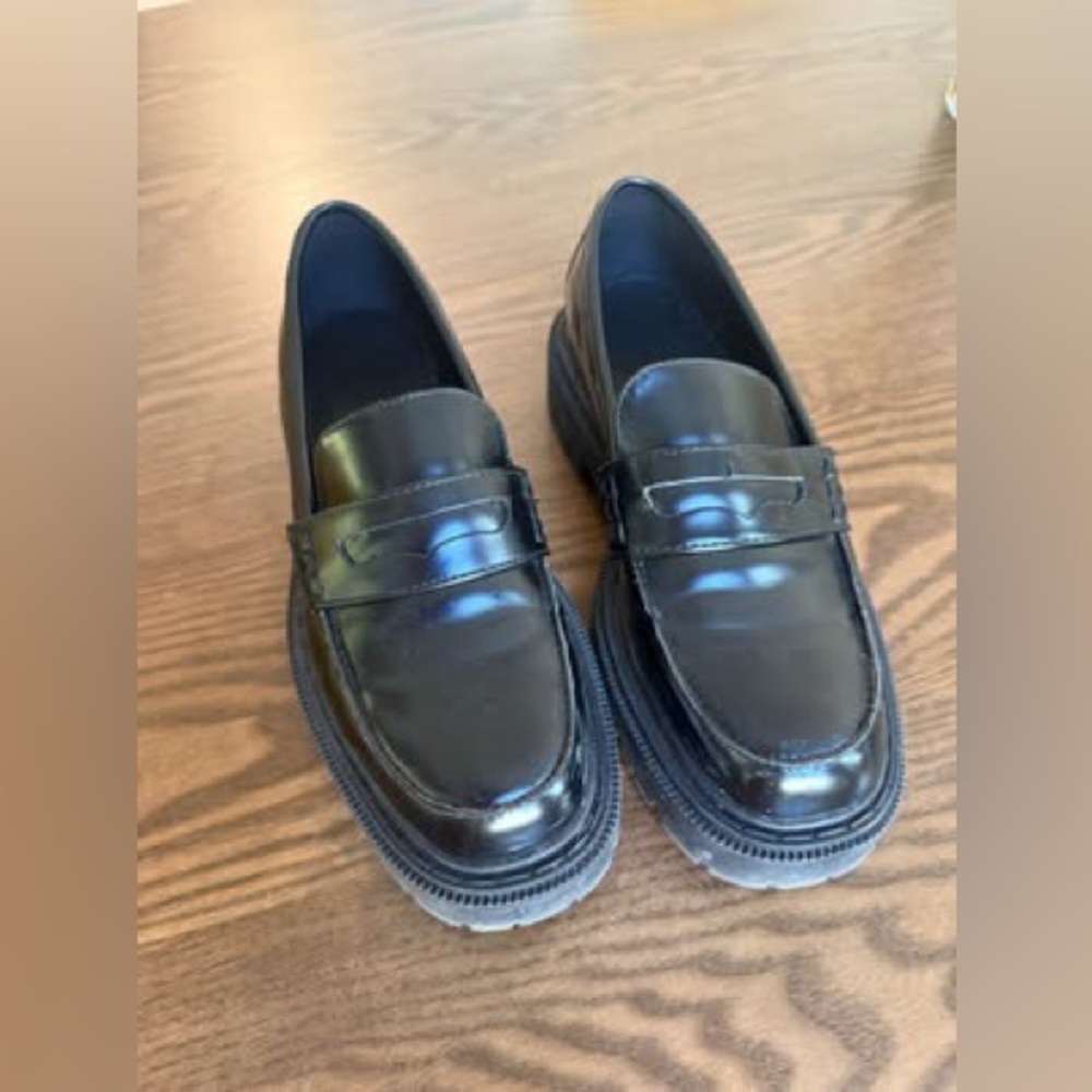 Black Leather Loafers